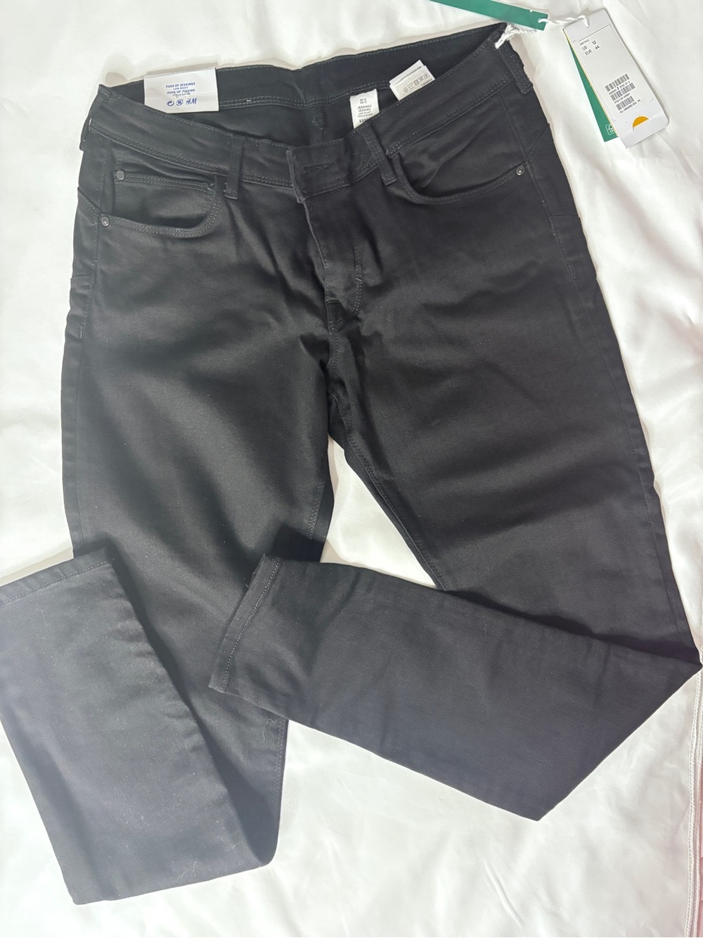 H&M Black Slim Straight Jeans